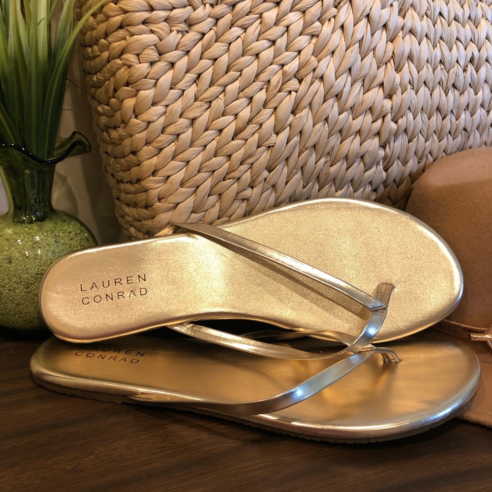 Lauren Conrad Gold FlipFlops